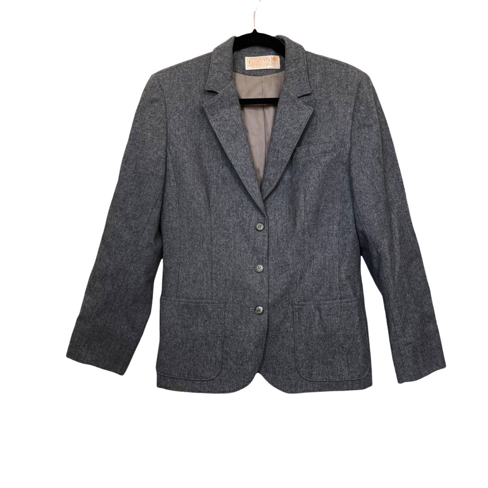 Pendleton Wool Blazer Jacket Office Vintage Gray 8 - image 1